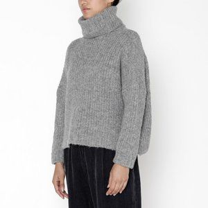 Gray alpaca wool turtleneck